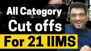 CAT Cut offs for IIMs 2023 | Open, SC, ST, EWS, NC OBC PwD | Overall & Sectional cut offs for IIMs