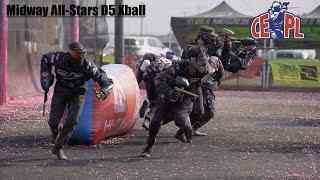 Midway All-Stars D5 XBALL / CEPL HK Army NorCal Cup 2021 / Paintball Tournament Raw Footage