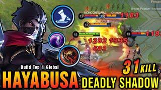 31 Kills!! New Hayabusa Best Build and Emblem!! - Build Top 1 Global Hayabusa ~ MLBB