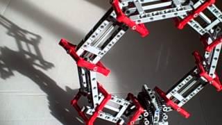 Lego technic rotating ring mechanical sculpture