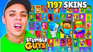 JUGUÉ con las 1197 SKINS de STUMBLE GUYS!  (24 HORAS)