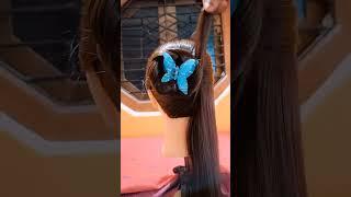 Simple bun hairstyle hack with claw clip️#youtubeshorts#bun#hairstyle#hair#hacks