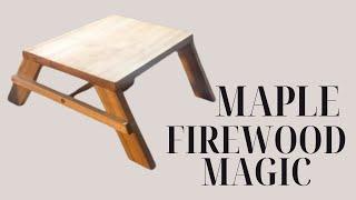 Making a Foot Stool from Premium Maple Firewood | DIY Woodworking