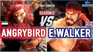 SF6  Angrybird (Akuma) vs Ending Walker (Ryu)  SF6 High Level Gameplay