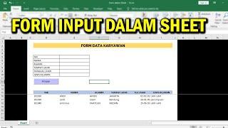 Creating an Input Form in an Excel VBA Sheet Without a Userform