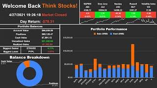 Google Sheets Master Portfolio Tracker | Dark Theme