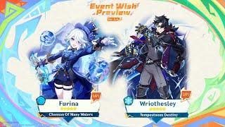 WORST NEWS FOR F2P! CONFIRMED WRIOTHESLEY BANNER AND FURINA BANNER IN VERSION 5.4 - Genshin Impact