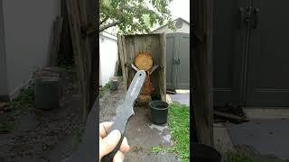 3 bullseyes at one time using half spin with Micro Flight #knifethrowing #halfspin #shorts #knife