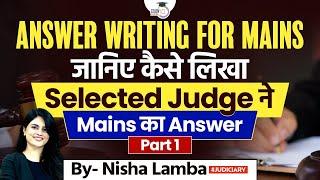 Answer Writing for Judiciary Mains | DJS Mains 2024 | Part - 1 | StudyIQ Judiciary