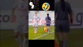 Female Referee distracts player #shorts #football