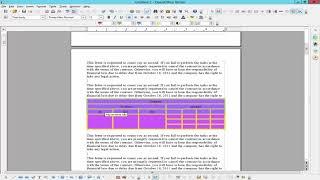 How to remove Border from table in OpenOffice Writer