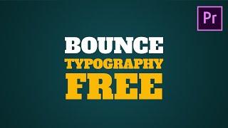 Kinetic Typography | Bounce | Pack For Premiere Pro (MOGRT file | NK THESIGN