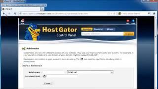 WP 3x Tutorial 5: How to create a subdomain, add on domain