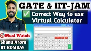 Virtual Calculator in GATE exam || Calculator in IIT JAM exam || how to use virtual calculator