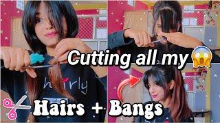 How to cut your own hairs / bangs at home | Cutting my own hair at home | How to cut bangs | Ragini