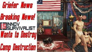 Fallout 76 Griefer News - InnovSurvivalist Wants Camp Destruction. To Like Not Be A Thing.