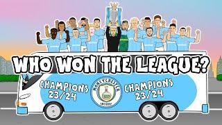 MAN CITY CHAMPIONS! Four in a row! Who Won the League? City! City! 2023-2024