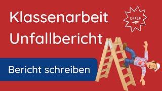 Unfallbericht schreiben | Klassenarbeit  Autounfall