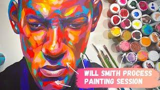 Abstract Portrait Painting Session (Will Smith)