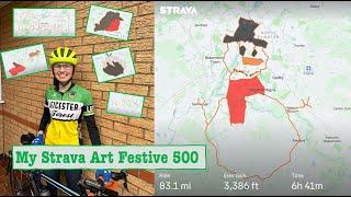 My Strava Art Festive 500 (2024)