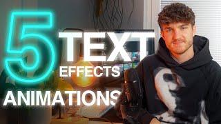 Top 5 Text Animations & Effects in Premiere Pro