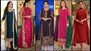 latest wedding dress design 2024 / Trending mehndi barat walima long shirt designs 2024 for girls