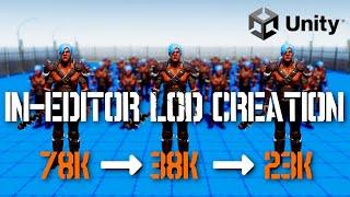 Free Automatic LOD Generation for 3D Models IN-EDITOR | Unity Tutorial