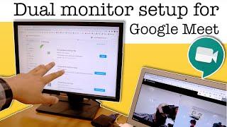 How to see all your students while Presenting in Google Meet using two screens