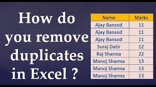 How to remove duplicate rows in Excel?,#59