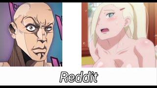 Naruto Girls VS Reddit ( the rock reaction meme)