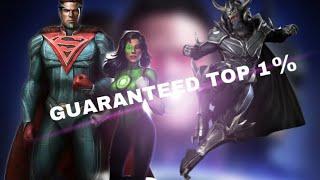INJUSTICE MOBILE | Top 6 Cards That GUARANTEE Top 1% In MP | How To Get Top 1% Every Time!