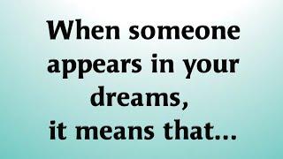 When someone appears in your dreams, it means that...!! Intresting Psychology Facts @Psychology Says