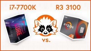 Intel i7 7700K vs. AMD Ryzen 3 3100 CPU Benchmark Comparison - AMD vs. Intel 2020