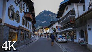 Oberstdorf - Rundgang über den Markt am Abend 4k