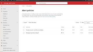 How To Create Mail Flow Alert Policy In Exchange Online Admin Centre In Office 365