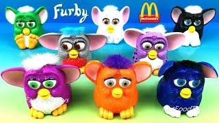 2019 McDonald's 40 Years Furby Happy Meal Toys Full Set 8 Hasbro Kids 1999 World Collection Unboxing