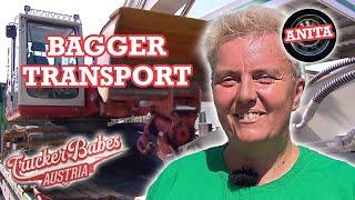 Mit Muskelkraft und Millimeterarbeit   Anita mit 50t-Bagger auf Tour | Trucker Babes Austria | ATV