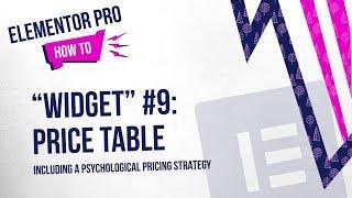 Elementor Pro Widgets #9: Price Table