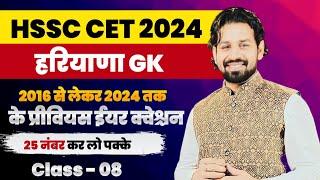 HSSC CET Haryana GK Paper 2024 | HSSC CET 2024 Haryana Current Affairs 2024 Most Important Questions