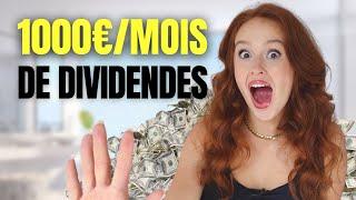 MA STRATÉGIE pour percevoir 1000€ DIVIDENDES par mois ? (étape par étape)