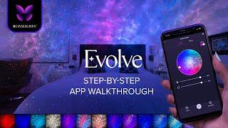 Step-by-step BlissLights Evolve App Tutorial