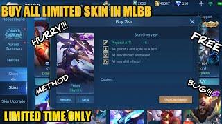 BUY SKYLARK, DRAGON BOY, AND MORE SHOP BUG MOBILE LEGENDS METHOD TO BUY ALL LIMITED SKIN MUST WATCH