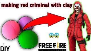 Making red criminal with clay/how to make ff criminal bundle making with clay #makingcriminal#clay