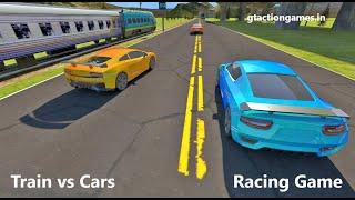 Car Racing with Train @ GT Action Games.