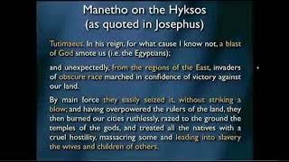 Manetho and the Hyksos Exodus of Egypt - David Rohl