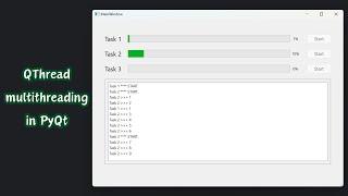 PyQt6 Programs | QThread multithreading Example