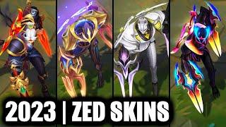 ALL ZED SKINS SPOTLIGHT 2023 | League of Legends