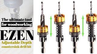 EZEN Adjustable Depth Countersink Drill Bit - the ultimate tool for woodworking