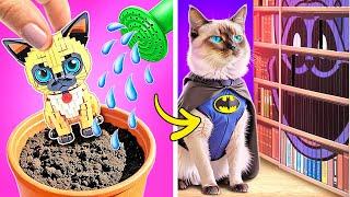 Lego Cat Grew Into A Superhero *SuperKitty Saves His Mom In A Tricky Maze*