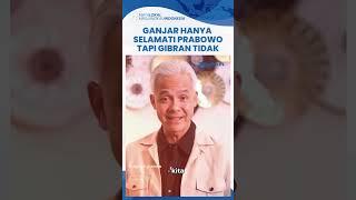 Momen Ganjar Pranowo Hanya Ucapkan Selamat ke Prabowo, Tapi Nama Gibran Tak Disebut Sama Sekali